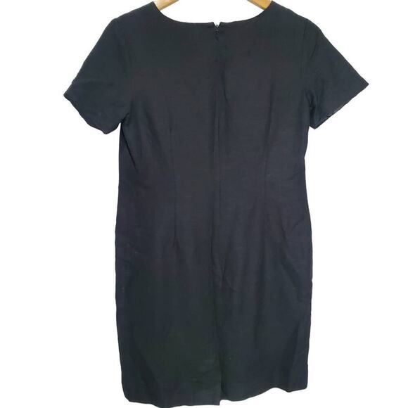 Adolfo Studio Vintage Dress Women Size 6P Black Linen Y2K Friends Whimsygoth LBD - Picture 2 of 11